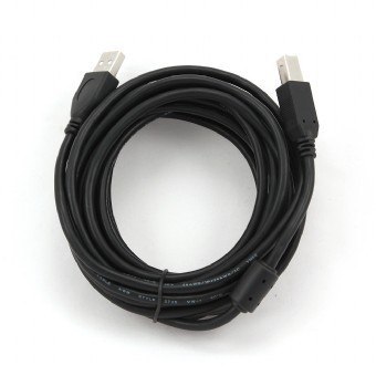 Kabel USB 2.0 typu AB AM-BM 4,5m FERRYT czarny Kabel USB 2.0 typu AB AM-BM 4,5m FERRYT czarny