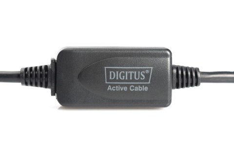 Kabel przedłużający USB 2.0 HighSpeed Typ USB A/USB A M/Ż aktywny, czarny 10m Kabel przedłużający USB 2.0 HighSpeed Typ USB A/USB A M/Ż aktywny, czarny 10m