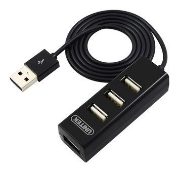 Hub 4x USB 2.0, Y-2140, Ladowanie tel., czarny Hub 4x USB 2.0, Y-2140, Ladowanie tel., czarny