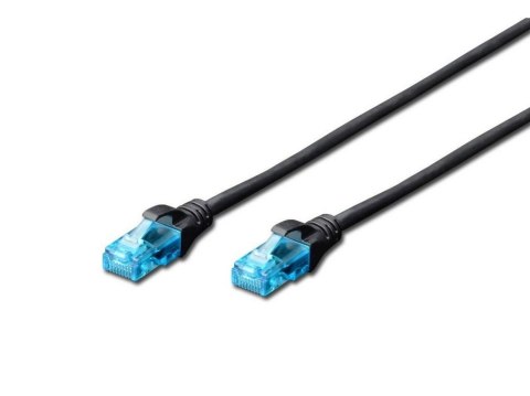 Patch cord U/UTP kat.5e PVC 2m czarny Patch cord U/UTP kat.5e PVC 2m czarny