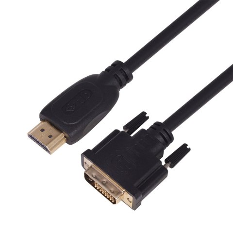 Kabel HDMI - DVI 1.8m DVI 24+1, pozłacany Kabel HDMI - DVI 1.8m DVI 24+1, pozłacany