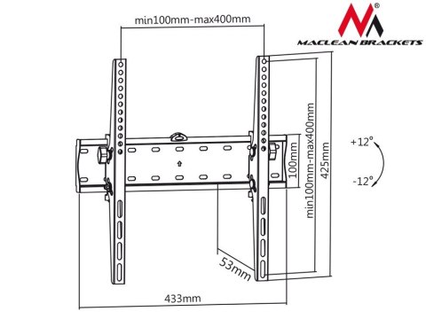 Uchwyt do TV 32-75 cali MC-665 40kg Uchwyt do TV 32-75 cali MC-665 40kg