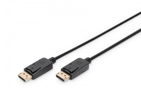 Kabel połączeniowy DisplayPort z zatrzaskami 4K 60Hz UHD Typ DP/DP M/M czarny 2m Kabel połączeniowy DisplayPort z zatrzaskami 4K 60Hz UHD Typ DP/DP M/M czarny 2m