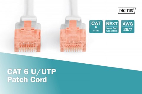 Patch cord U/UTP kat.6 PVC 1m szary Patch cord U/UTP kat.6 PVC 1m szary