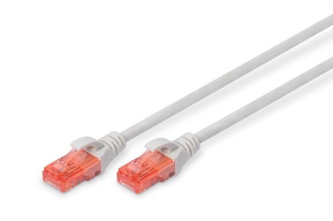 Patch cord U/UTP kat.6 PVC 2m szary Patch cord U/UTP kat.6 PVC 2m szary
