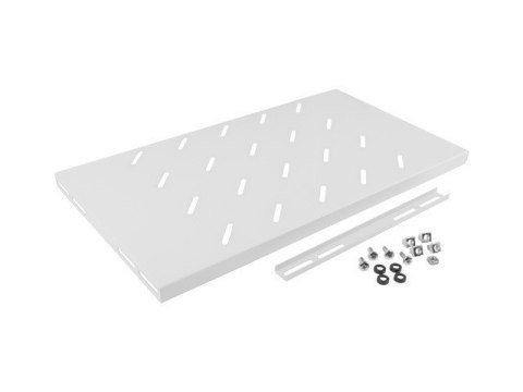 Półka do szaf 19 cali 450 mm 1U 500x280 mm, szara Półka do szaf 19 cali 450 mm 1U 500x280 mm, szara