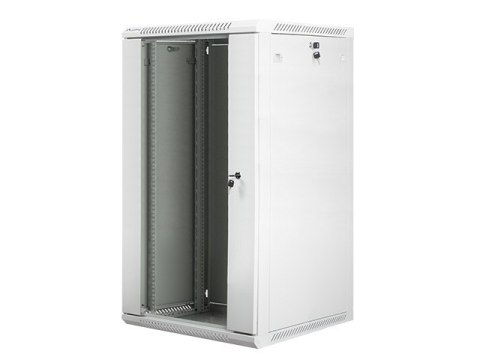 Szafa instalacyjna wisząca 19 22U 600X600mm szara (drzwi szklane) Szafa instalacyjna wisząca 19 22U 600X600mm szara (drzwi szklane)