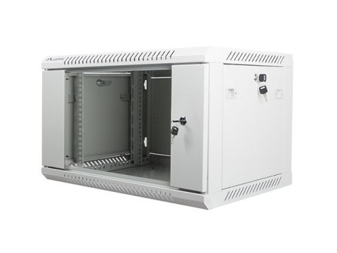 Szafa instalacyjna wisząca 19'' 6U 600X450mm szara (drzwi szklane) Szafa instalacyjna wisząca 19'' 6U 600X450mm szara (drzwi szklane)