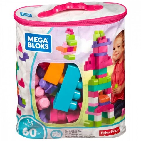 Klocki 60 elementów torba różowa Klocki 60 elementów torba różowa