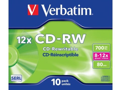 Płyty CD-RW 12x 700MB 10P JC 43148 Płyty CD-RW 12x 700MB 10P JC 43148