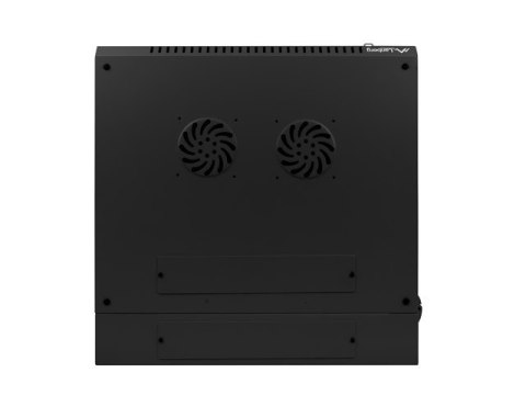 Szafa instalacyjna wisząca dwusekcyjna 19'' 6U 600X600mm czarna Szafa instalacyjna wisząca dwusekcyjna 19'' 6U 600X600mm czarna