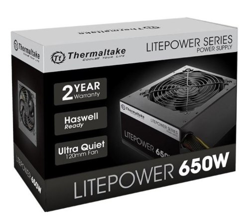 Litepower II Black 650W (Active PFC, 2xPEG, 120mm, Single Rail) Litepower II Black 650W (Active PFC, 2xPEG, 120mm, Single Rail)
