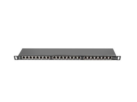 Patch Panel 24 Port 0.5U Kat.5E czarny ekranowany Patch Panel 24 Port 0.5U Kat.5E czarny ekranowany