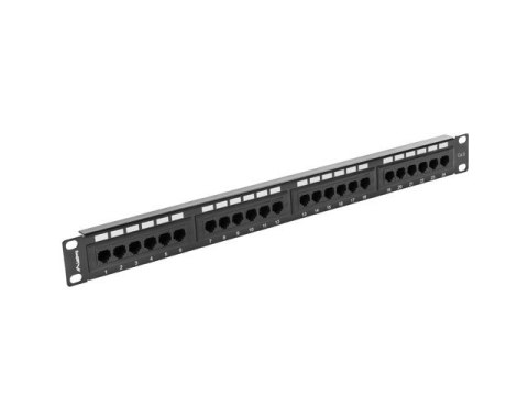 Patch Panel 24 Port 1U Kat.6 czarny Patch Panel 24 Port 1U Kat.6 czarny