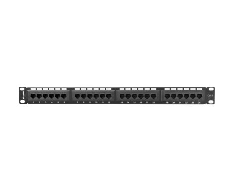 Patch Panel 24 Port 1U Kat.6 czarny Patch Panel 24 Port 1U Kat.6 czarny
