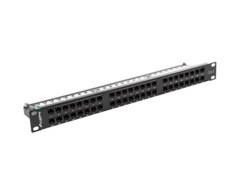 Patch Panel 48 Port 1U Kat.6 czarny Patch Panel 48 Port 1U Kat.6 czarny