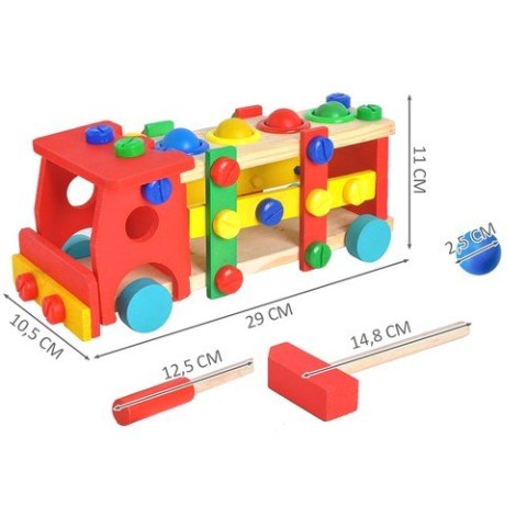 Ciężarówka edukacyjna drewniana 22372 Iso Trade Ciężarówka edukacyjna drewniana 22372 Iso Trade