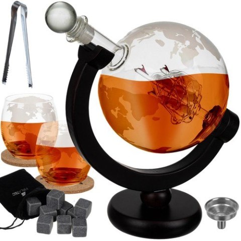 Karafka- globus- zestaw do whisky Malatec 22553 Malatec Karafka- globus- zestaw do whisky Malatec 22553 Malatec