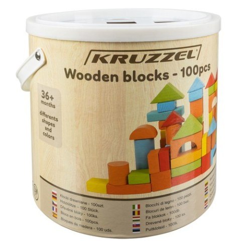 Klocki drewniane- 100szt. Kruzzel 22666 Kruzzel Klocki drewniane- 100szt. Kruzzel 22666 Kruzzel