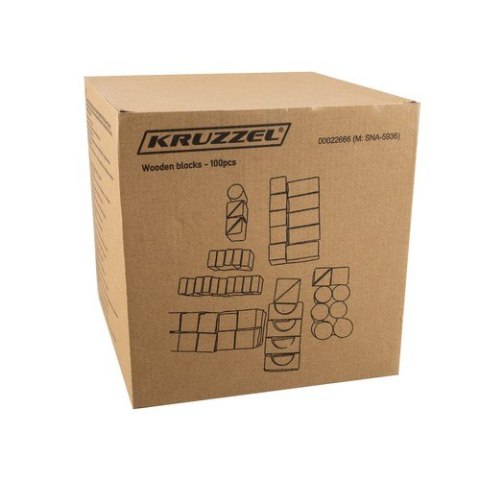 Klocki drewniane- 100szt. Kruzzel 22666 Kruzzel Klocki drewniane- 100szt. Kruzzel 22666 Kruzzel