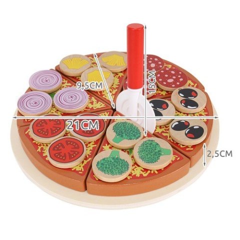 Pizza drewniana - zestaw 22471 Kruzzel Pizza drewniana - zestaw 22471 Kruzzel