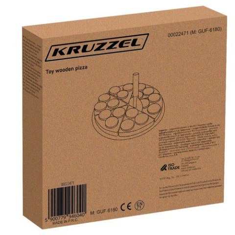 Pizza drewniana - zestaw 22471 Kruzzel Pizza drewniana - zestaw 22471 Kruzzel