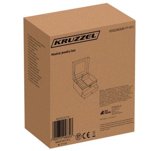 Szkatułka/ kuferek na biżuterię z pozytywką 22903 Kruzzel