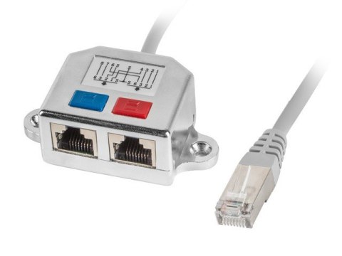 Adapter rodzielacz LAN RJ-45 - 2x RJ-45 FTP Adapter rodzielacz LAN RJ-45 - 2x RJ-45 FTP