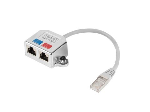 Adapter rodzielacz LAN RJ-45 - 2x RJ-45 FTP Adapter rodzielacz LAN RJ-45 - 2x RJ-45 FTP