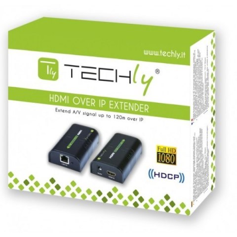 Extender/splitter HDMI po skrętce Cat.5e/6/6a/7 do 120m, over IP, czarny Extender/splitter HDMI po skrętce Cat.5e/6/6a/7 do 120m, over IP, czarny