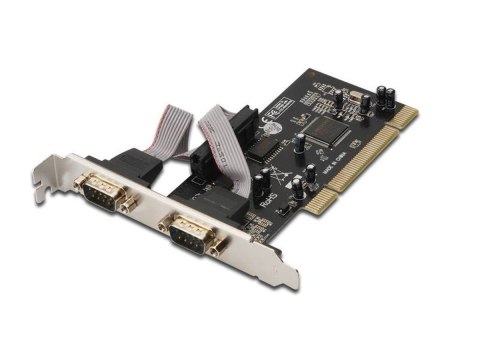 Karta rozszerzeń/Kontroler RS232 PCI, 2xDB9, Low Profile, Chipset: MCS9865 Karta rozszerzeń/Kontroler RS232 PCI, 2xDB9, Low Profile, Chipset: MCS9865