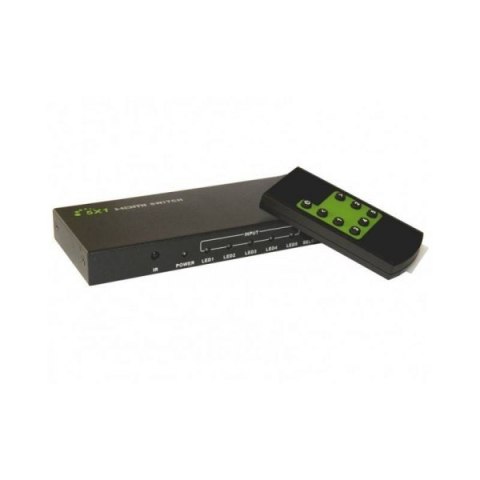 Przełącznik HDMI 5/1 z pilotem, 4K2K 3D, czarny Przełącznik HDMI 5/1 z pilotem, 4K2K 3D, czarny