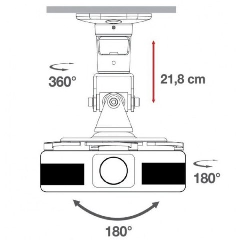 Ramię do projektora 22cm 10kg sufitowe białe Ramię do projektora 22cm 10kg sufitowe białe