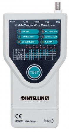 Tester okablowania 5-W-1 RJ11/RJ45/USB/1394/BNC Tester okablowania 5-W-1 RJ11/RJ45/USB/1394/BNC