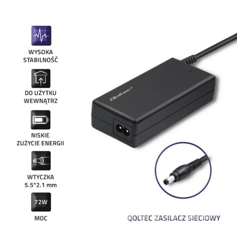 Zasilacz sieciowy 72W | 12V | 6A | 5.5*2.1 Zasilacz sieciowy 72W | 12V | 6A | 5.5*2.1