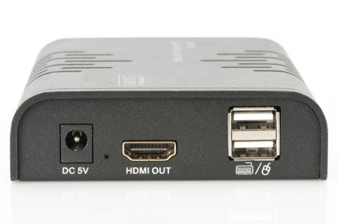 Przedłużacz/Extender KVM (HDMI+USB) do 120m po Cat.5e UTP lub IP, 1080p FHD 60Hz, audio (zestaw) Przedłużacz/Extender KVM (HDMI+USB) do 120m po Cat.5e UTP lub IP, 1080p FHD 60Hz, audio (zestaw)