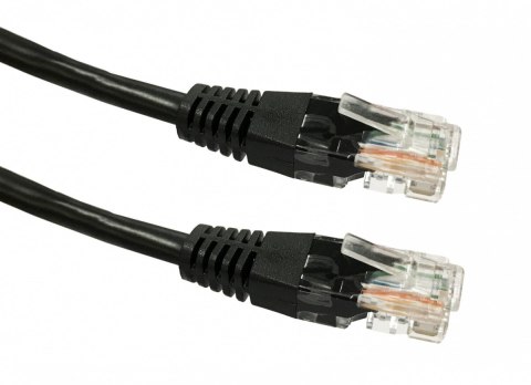 Kabel Patchcord miedziany kat. 5e RJ45 UTP 5m czarny Kabel Patchcord miedziany kat. 5e RJ45 UTP 5m czarny