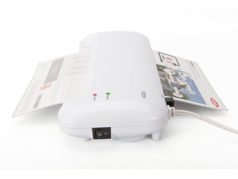 Laminator A4, prędkość: 400mm/min., grubość: 80-125 mikronów, biały Laminator A4, prędkość: 400mm/min., grubość: 80-125 mikronów, biały