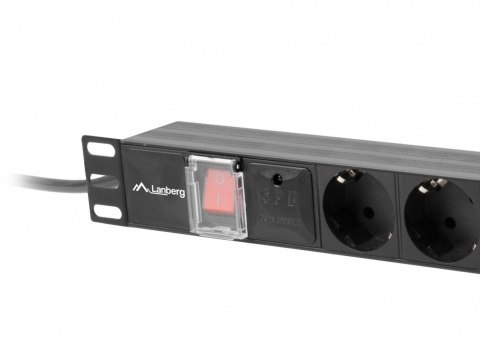 Listwa zasilajaca Rack PDU 19" 1U 16A 7X SCHUKO 2m czarna Listwa zasilajaca Rack PDU 19" 1U 16A 7X SCHUKO 2m czarna