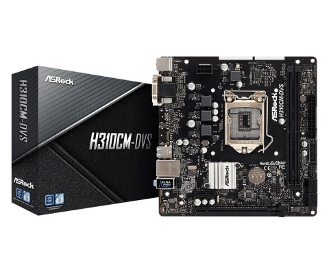 Płyta główna H310CM-DVS s1151 2DDR4 DVI/DSUB/USB3.1 uATX Płyta główna H310CM-DVS s1151 2DDR4 DVI/DSUB/USB3.1 uATX