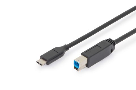 Kabel połączeniowy USB 3.0 SuperSpeed 5Gbps Typ USB C/B M/M Power Delivery czarny 1.8m Kabel połączeniowy USB 3.0 SuperSpeed 5Gbps Typ USB C/B M/M Power Delivery czarny 1.8m