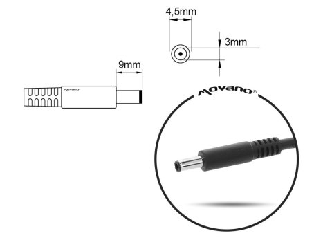 Ładowarka/zasilacz 19.5v 3.34a (4.5x3.0 pin) - Dell 65W Ładowarka/zasilacz 19.5v 3.34a (4.5x3.0 pin) - Dell 65W