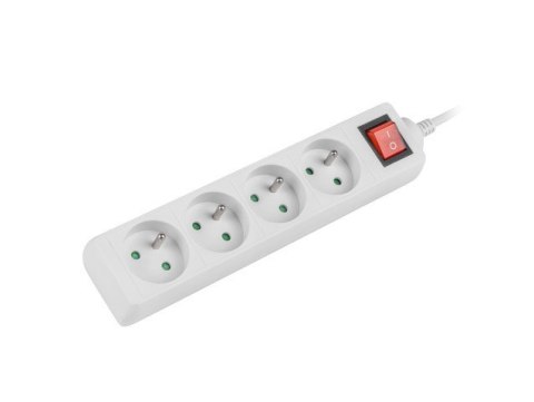 Listwa zasilająca 1,5m, biała, 4 gniazda, z wyłącznikiem, kabel wykonany z pełnej miedzi Listwa zasilająca 1,5m, biała, 4 gniazda, z wyłącznikiem, kabel wykonany z pełnej miedzi