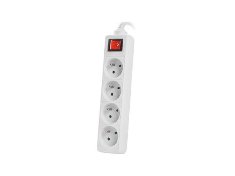 Listwa zasilająca 1,5m, biała, 4 gniazda, z wyłącznikiem, kabel wykonany z pełnej miedzi Listwa zasilająca 1,5m, biała, 4 gniazda, z wyłącznikiem, kabel wykonany z pełnej miedzi