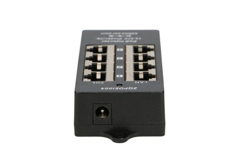 PoE Injector 4 porty w czarnej obudowie PoE Injector 4 porty w czarnej obudowie