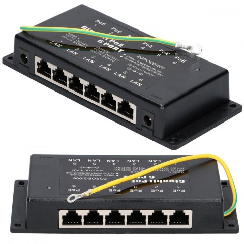PoE Injector 6 portów Gigabit PoE Injector 6 portów Gigabit