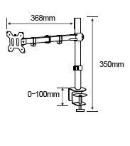 Uchwyt TB-MO1 do monitora jednoramienny do 27" 10kg VESA 100 Uchwyt TB-MO1 do monitora jednoramienny do 27" 10kg VESA 100