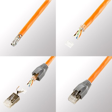 Wtyki RJ45 CAT.6,6A,7 ekranowane 10szt. Wtyki RJ45 CAT.6,6A,7 ekranowane 10szt.