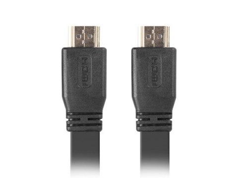 Kabel HDMI-HDMI M/M v2.0 5m czarny płaski Kabel HDMI-HDMI M/M v2.0 5m czarny płaski
