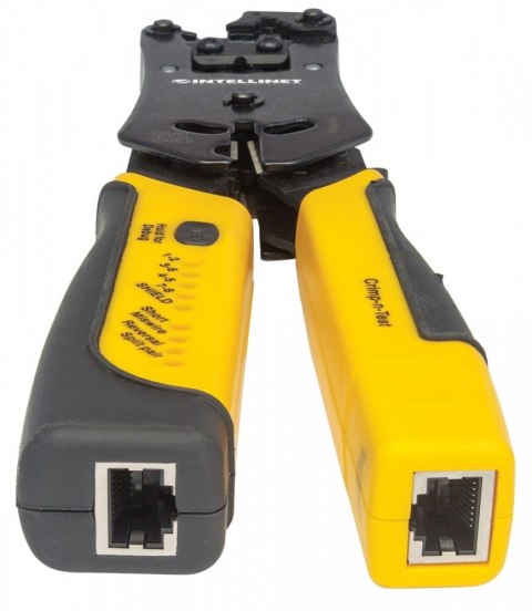 Zaciskarka wtyków RJ411/RJ12/RJ22/RJ45 z testerem okablowania Zaciskarka wtyków RJ411/RJ12/RJ22/RJ45 z testerem okablowania